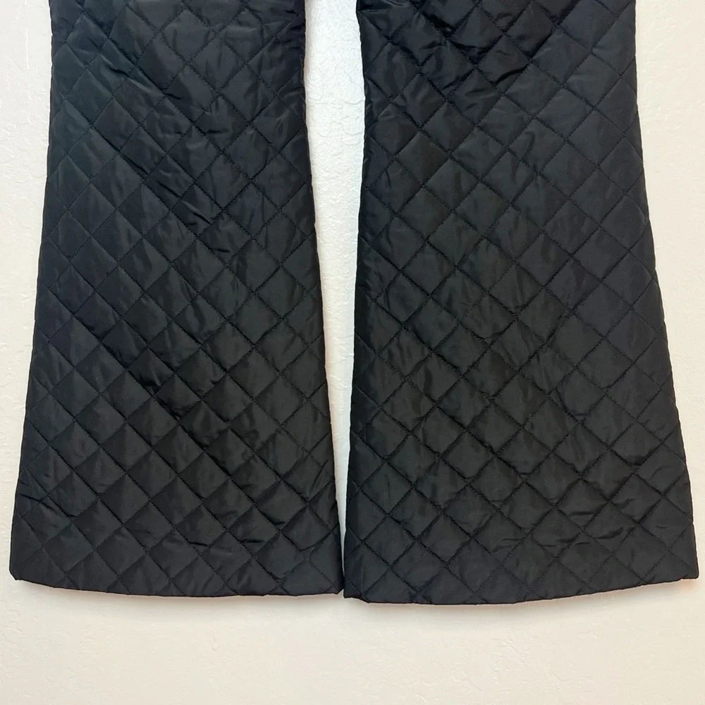 •& OTHER STORIES• Black Flared Quilted Trousers Pant Size 12‎ - Picture 7 of 11